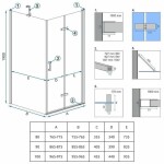 REA/S - Sprchová kabína Molier Chróm 100x90 KPL-K0371