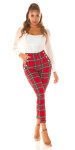 Sexy Koucla checkered Highwaist Pants red XL