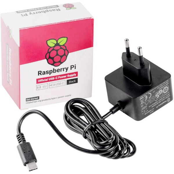 Napájací zdroj Raspberry Pi USB-C 3A pre Raspberry Pi 4B, EÚ,