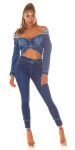 Sexy Highwaist Jeans with frayed hem denimblue 44