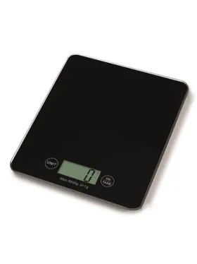Weis Kuchynská váha čierna / Digitálna kuchynská váha / max. 5 kg / funkcia TARE / LCD displej (10519)