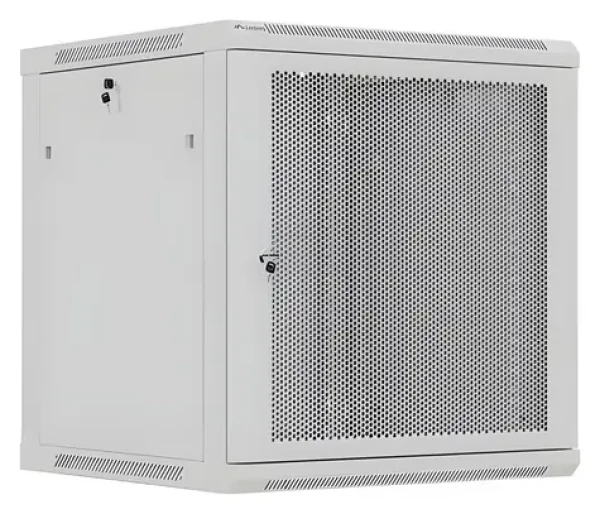 Lanberg WF01-6612-23S sivá / Nástenný rozvádzač / 19" / 12U / 600×600 mm / nosnosť 60 kg (WF01-6612-23S)