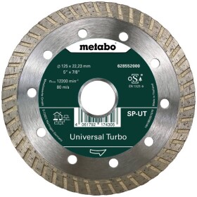 Metabo 628552000 diamantový rezný kotúč Priemer 125 mm Ø otvoru 22.23 mm betón 1 ks; 628552000
