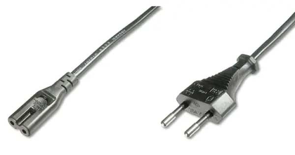 Digitus napájací kábel Euro - IEC C7 1,8m čierna / Napájací kábel / H03VVH2-F / 0,75 mm2 (AK-440104-018-S)