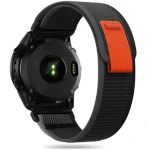 Tech-Protect Nylon Strap čierna/oranžová / Remienok / pre Garmin Fenix 5 / 6 / 6 Pro / 7
