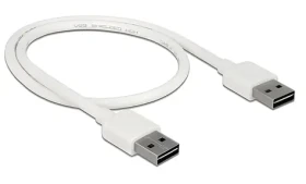 DeLock Easy-USB-A - Easy-USB-A / Kábel / USB 2.0 / 0,5 m / biela (85192)
