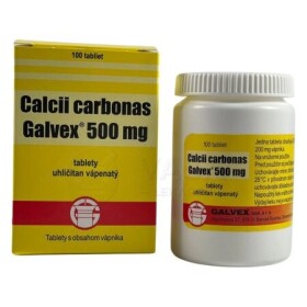 CALCII Carbonas galvex 500 mg 100 tbl