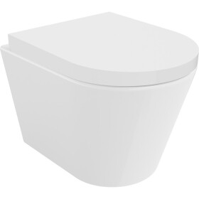 MEXEN/S - Rico Závesná WC misa Rimless Tornado vrátane sedátka s slow, duroplast, biela lesk 30720200T
