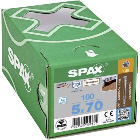 SPAX R 88192 Zylinderkopf T-STAR 0537000500703 skrutka do dreva 5 mm 70 mm T-STAR plus nerezová ocel A2 100 ks; 0537000500703