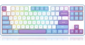 Redragon K707 Mint Mambo biela / Bezdrôtová herná klávesnica / mechanická / podsvietená (K707WBP-RGB-PRO StarBlade)