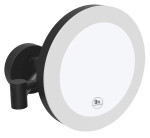 SAPHO - X-ROUND BLACK závesné kozmetické zrkadlo LED, priemer 200, čierná mat XR016B