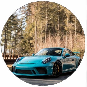 Jedlý papier Porsche 911 GT2 RS modré 19,5 cm - Pictu Hap - Pictu Hap