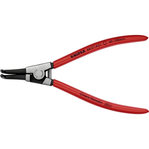 Knipex 46 21 A31 kliešte na poistné krúžky Vhodné pre vonkajšie krúžky 40-100 mm Tvar hrotu zahnutý o 90°