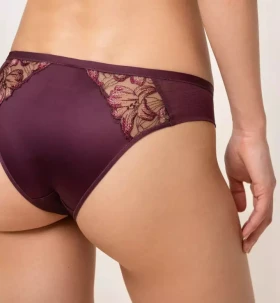 Dámské kalhotky Freesia Florale Brazilian vínové - Triumph burgundy (00EG) 0040