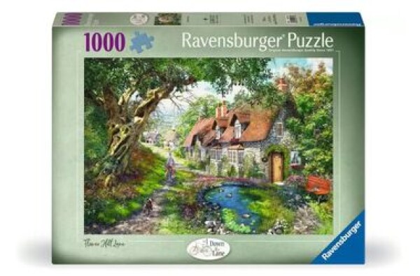 Ravensburger Dedinský domček s rozkvitnutou záhradou /1000 dielikov/ od 14 rokov