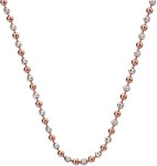 Hot Diamonds Strieborná retiazka Emozioni Silver and Rose Gold Bead 45 CH019