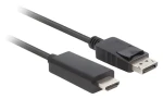 Lanberg CA-DPHD-11CC-0050-BK čierna / Kábel DisplayPort na HDMI / 5 m / DP 1.1 / 1080p / 60 Hz (CA-DPHD-11CC-0050-BK)
