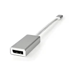 Nedis USB-C - DisplayPort adaptér strieborná / Adaptér / USB 3.2 Gen 1 / 0,20 m / Pozlátené konektory / Opletený (CCTB64450AL02)