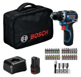 BOSCH GSR 12V-32 Professional modrá/čierna / Aku vŕtací skrutkovač / 12V / 32 Nm / 2x aku 2,0 Ah / taška (06019N7004)