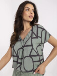 Blúzka D73771M11171D khaki farba XL