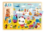 DJECO Drevené puzzle Letisko