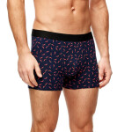 Noviti Boxerky BB006 Vzor M-2XL černá whisky XXL