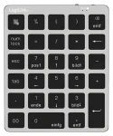 Numerická bezdrôtová klávesnica šedá / Numerická bezdrôtová klávesnica / Bluetooth 5.0 / 28 kláves / dobíjacie batérie (ID0212)