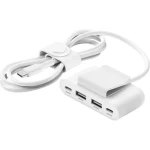 Belkin BOOST CHARGE USB Hub biela / 2x USB-C / 2x USB-A / 30W / s 2m káblom USB-C (BUZ001bt2MWHB7)