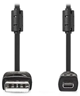 Nedis USB-A - UC-E6 8-pin čierna / Kábel / USB 2.0 / pre fotoaparát / 2 m (CCGL60810BK20)