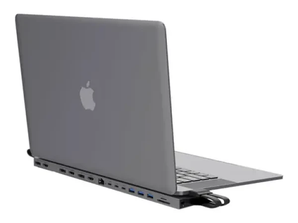 Hyper HyperDrive Triple-4K strieborná / Dokovacia stanica / 3x HDMI / 3x DisplayPort / RJ-45 / Čítačka kariet (HD156-GL)