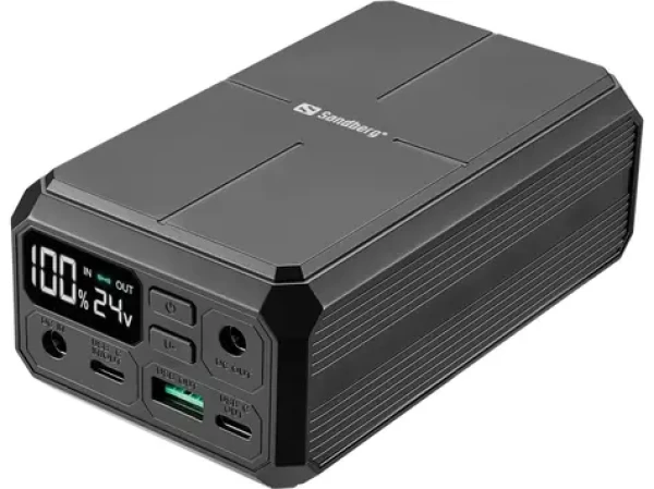 Sandberg Powerbanka pre notebooky čierna / 27000mAh / PD 100W + DC + 2x USB-C + 1x USB-A (421-13)