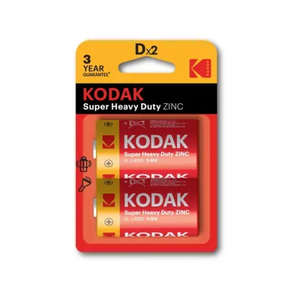 Kodak HEAVY DUTY zinkovo-chloridovej batérie D/2ks/blister (30946385)