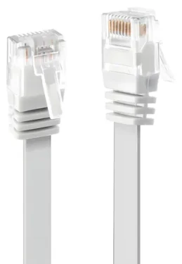 Lindy CAT6 U/UTP plochý biela / Patch kábel / 3 m / RJ-45 (47503)