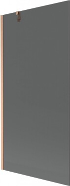 MEXEN/S - Next vaňová zástena FIX 90 x 150, grafit, meď kartáčovaná 895-090-000-00-40-65