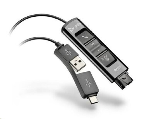 Poly DA85 USB-A/C na QD Adaptér čierna (786C7AA)