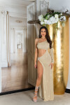 Soo Sexy! Koucla Galadress with XL Legslit BRONZE Einheitsgroesse