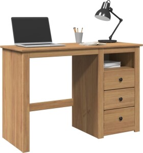 VidaXL Biurko Panama, 112x45x75 cm, lite drevo sosnowe