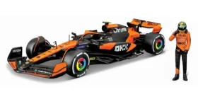 Bburago RACE Formula F1 s figúrkou jazdca - McLaren F1 Team MCL38 (2024) #4 Lando Norris