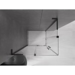MEXEN/S - Velar L Duo sprchovací kút, posuvné dvere 100 x 90, transparent, čierna 871-100-090-02-03-70