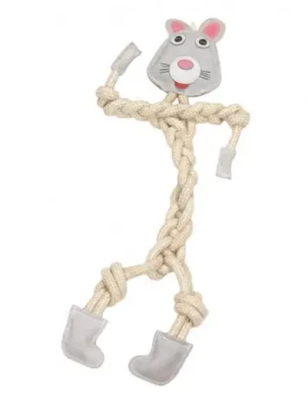 AnimALL Hračka Mr.Roper Králik koža+lano 57 cm/12 mm (110308)