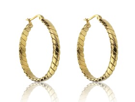 Marc Malone Elegantné kruhové náušnice Stella Gold Earrings MCE23014G