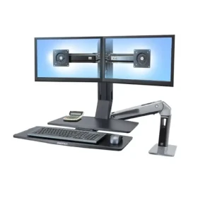 Ergotron WorkFit-A II / držiak pre Dual Monitor a kláv. + myš vr. pracovné dosky / čierna (24-316-026)