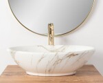 REA - Umývadlo na dosku Pamela Shiny Aiax Marmur 33x53 REA-U9685