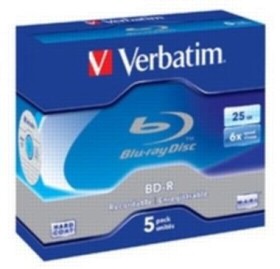 Verbatim BD-R BLU-RAY 25 GB / 25 GB / 6x / Jewel (43715)