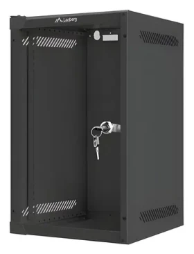 Lanberg WF10-2309-10B čierna / Nástenná skriňa / 10" / 9U / 280x310 mm / nosnosť 20 kg (WF10-2309-10B)