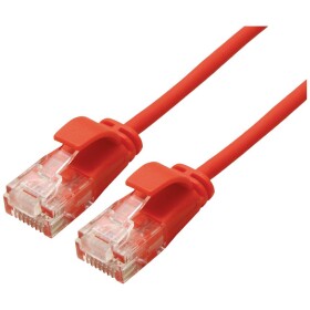 Roline 21.15.3917 RJ45 sieťové káble, prepojovacie káble CAT 6A U/UTP 5.00 m červená (jasná) netienený, bez halogénov, samozhášavý 1 ks; 21.15.3917