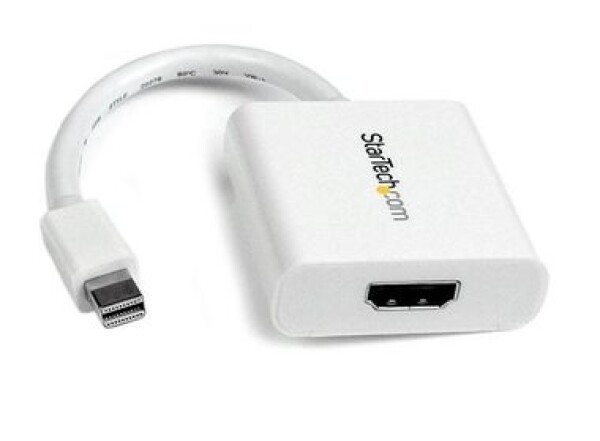 StarTech pasívny adaptér Mini DisplayPort M na HDMI F biela / 1920x1200 / zvuk 5.1 (MDP2HDW)