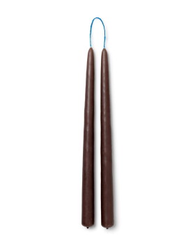 Ferm LIVING Sviečka Dipped Candles Brown – set 2 ks