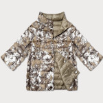 Dámska obojstranná kvetinová bunda s 3/4 rukávmi Minority Beige (M23-7009-62) odstíny béžové S (36)