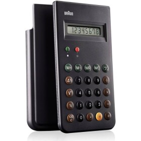 Braun BNE001BK vrecková kalkulačka čierna Displej (počet miest): 8 (š x v x h) 82 x 139 x 16 mm; BNE001BK